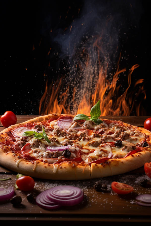 Fiery Artisanal Supreme Pizza