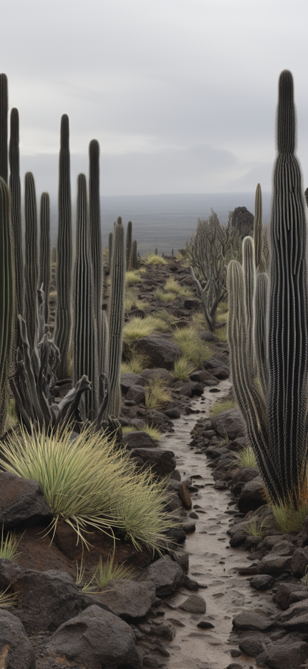 Serenity Trail Through Saguaro Giants