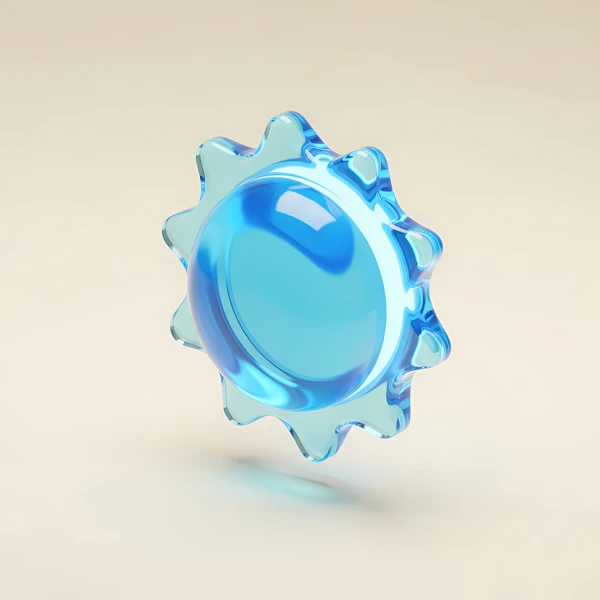 Glossy Blue Gear