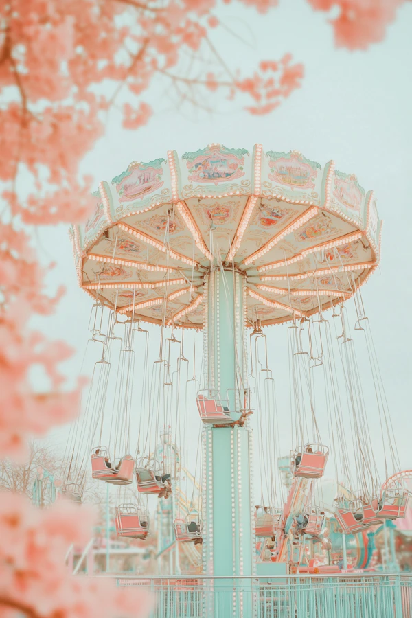 Whimsical Amusement Park Scene