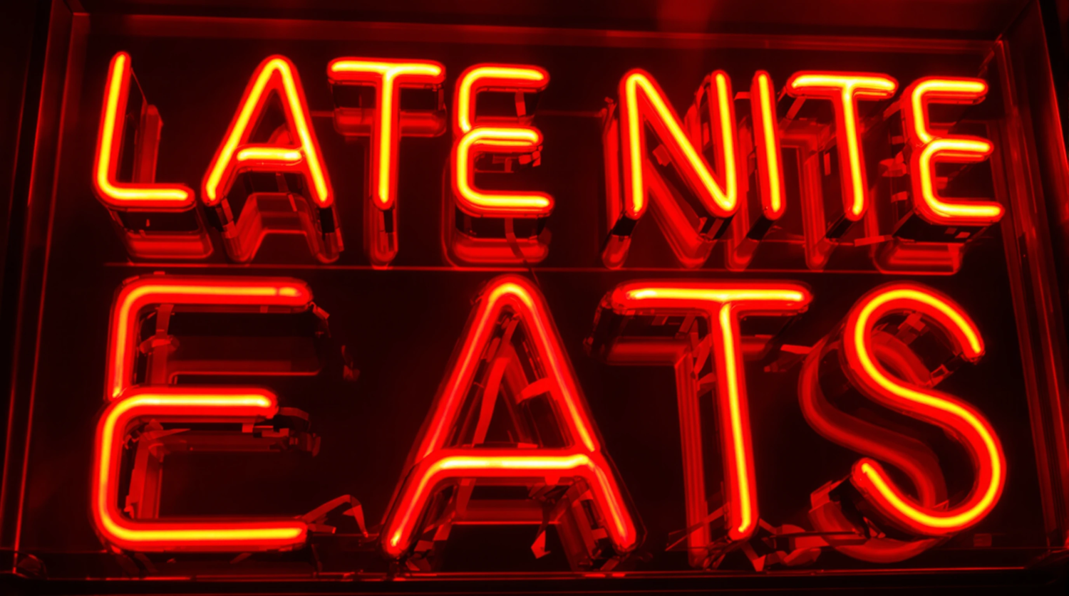 Late Nite Eats Neon Sign