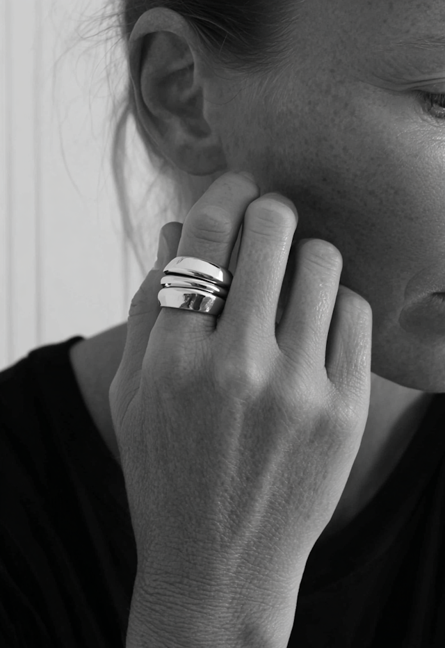 Hand with Silver Rings