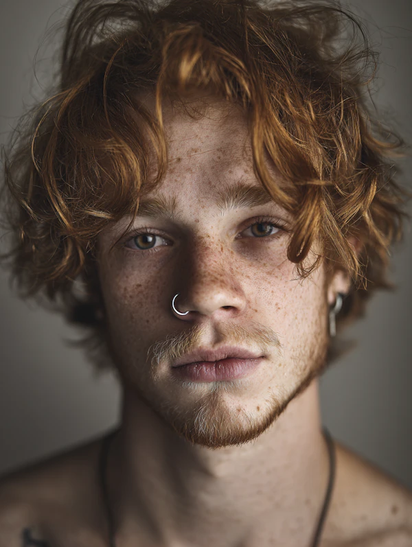Freckled Redhead Portrait