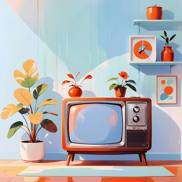 Retro Living Room Scene