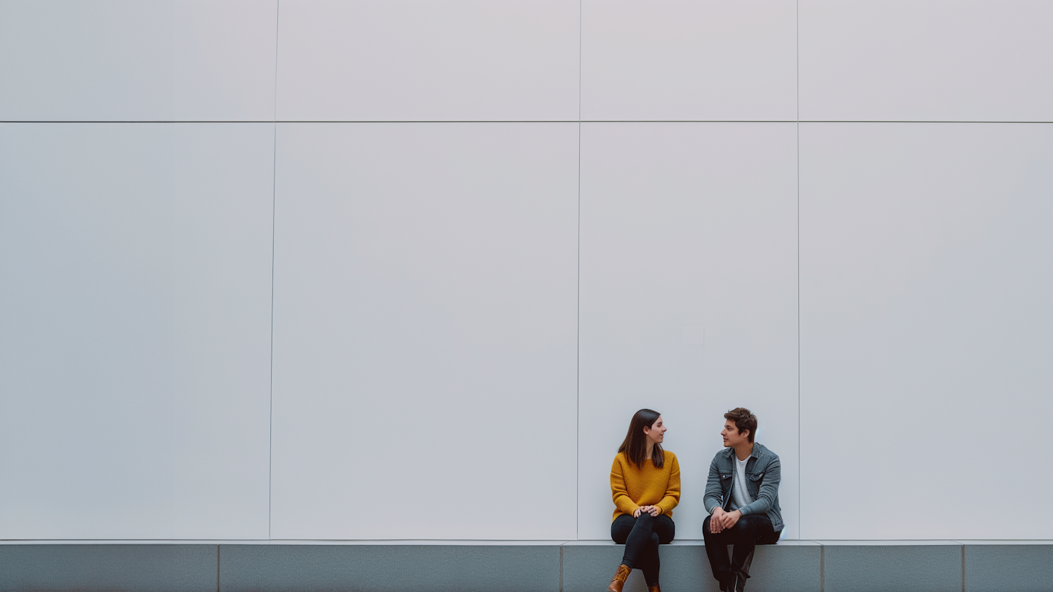 Contemporary Serenity: Two Friends in Conversation