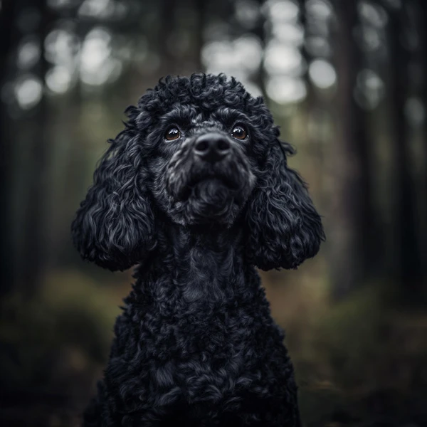 Black Poodle Portrait