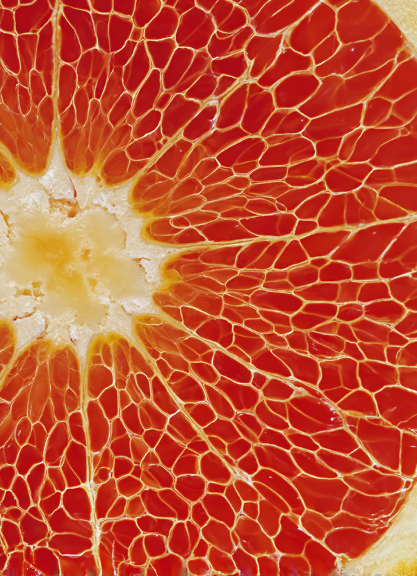 Close-Up Grapefruit Slice