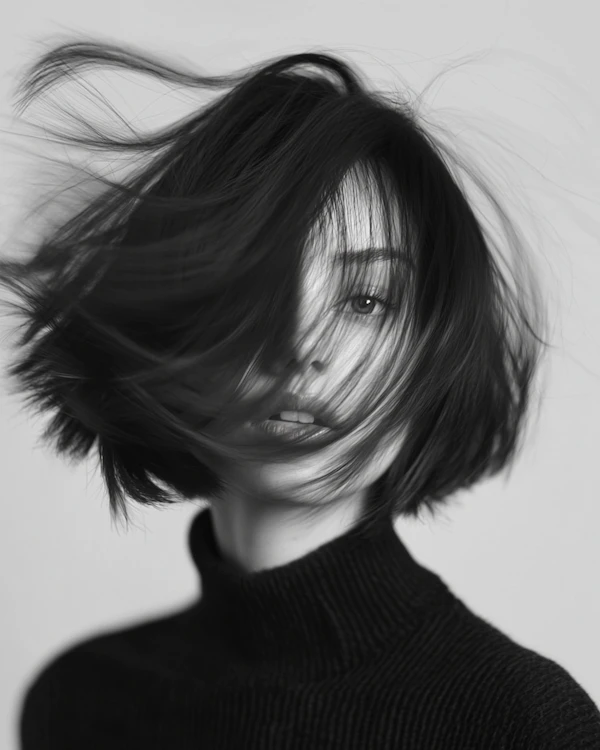 Black-and-White Portrait