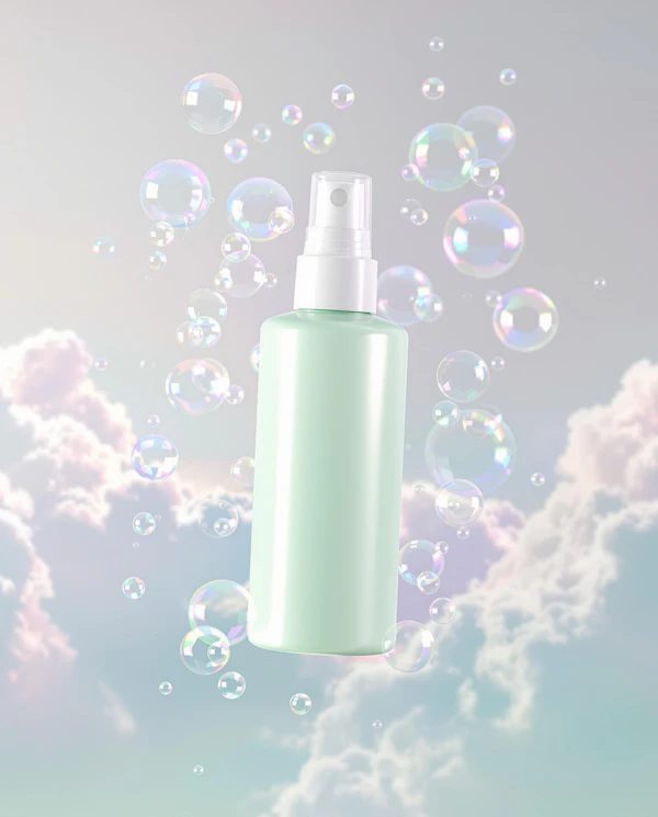 Pastel Skincare Scene