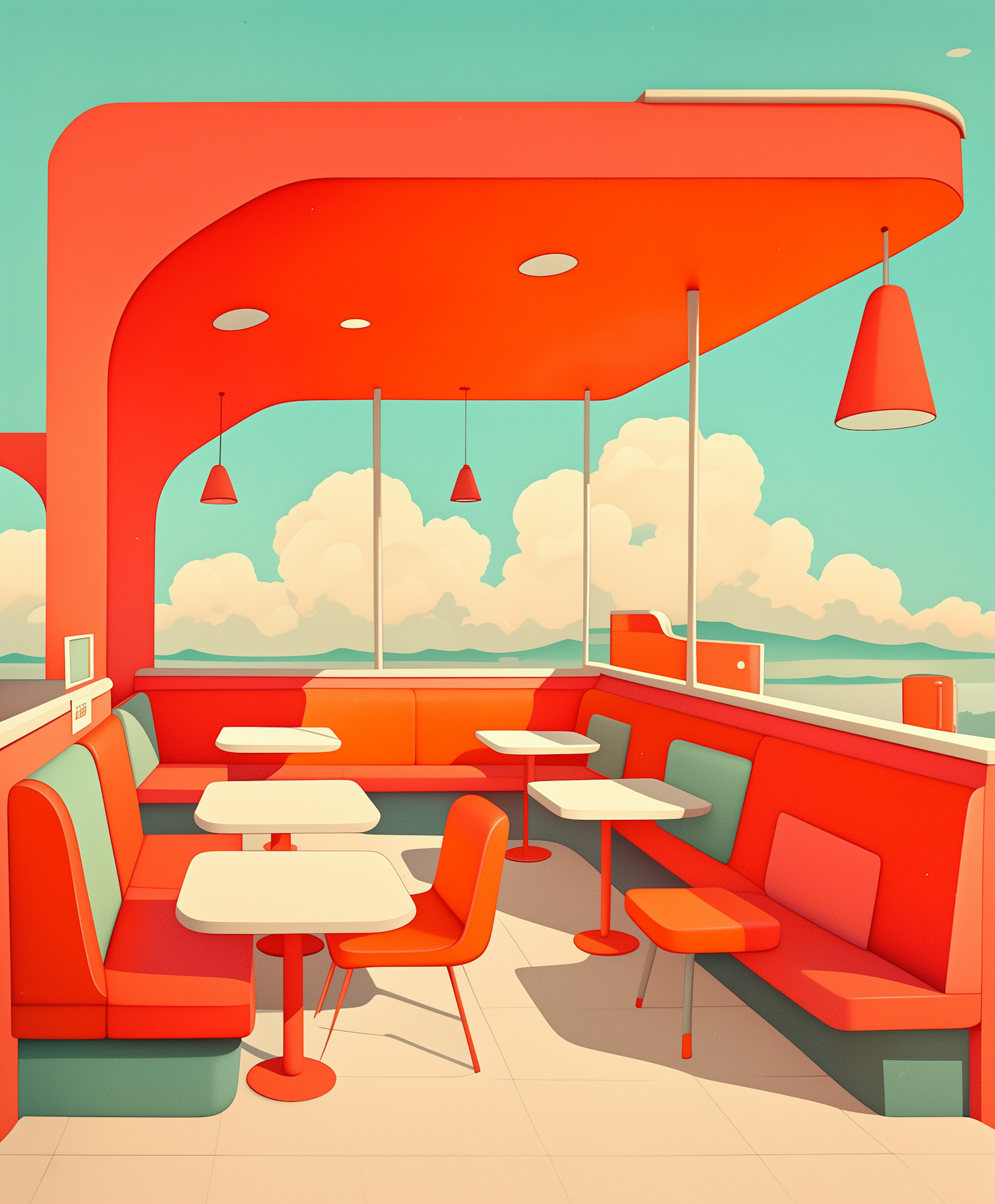 Vibrant Retro Diner