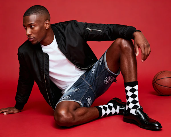 Stylish Man with Basketball