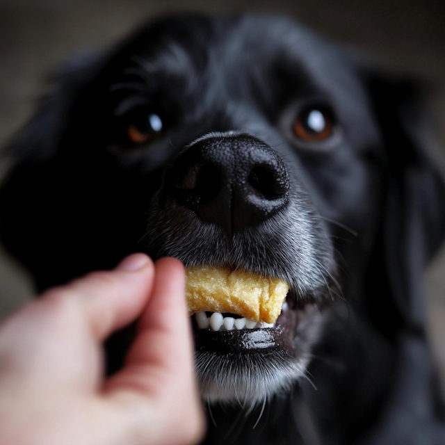 Dog Receiving Treat