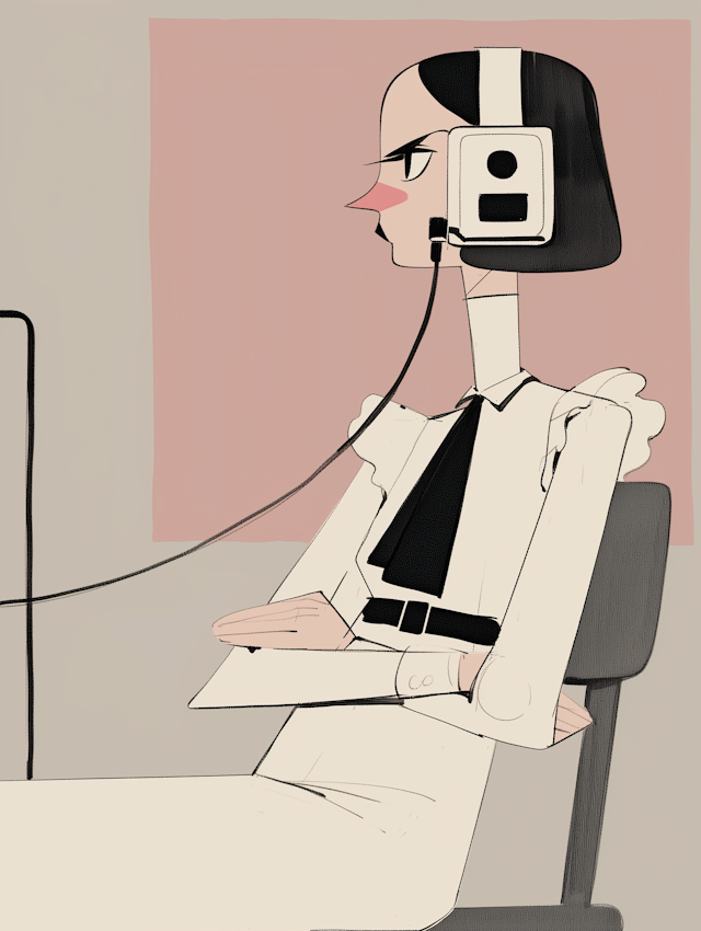 Stylized Person with Headset