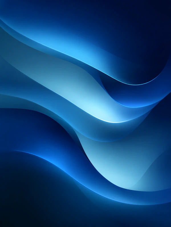 Abstract Blue Curves