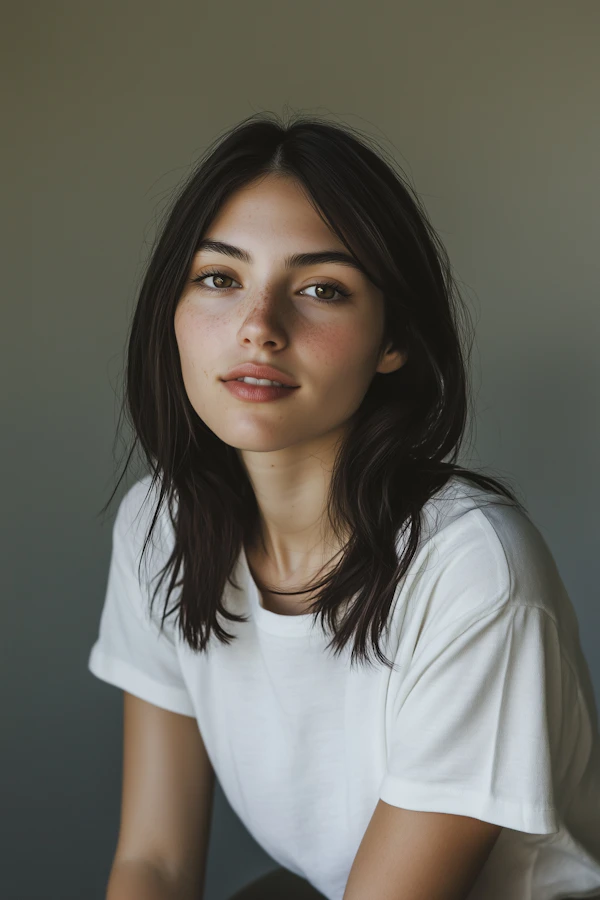 Serene Young Woman Portrait