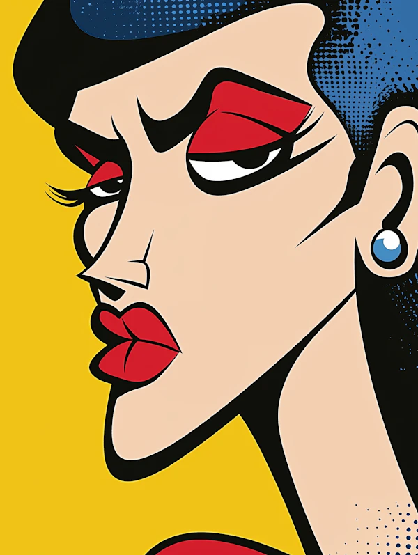 Stylized Woman's Face Illustration