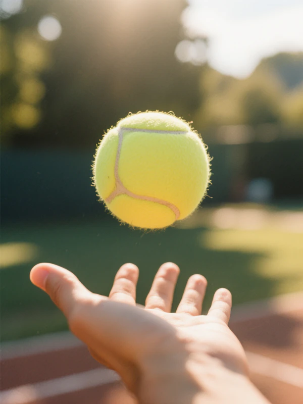 Tennis Ball in Motion