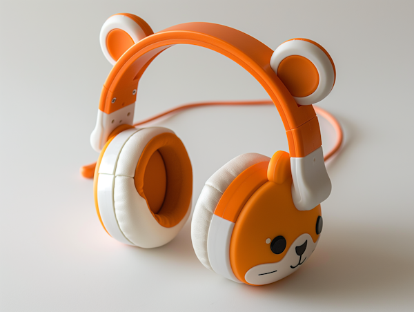 Cartoon Bear Design Headphones