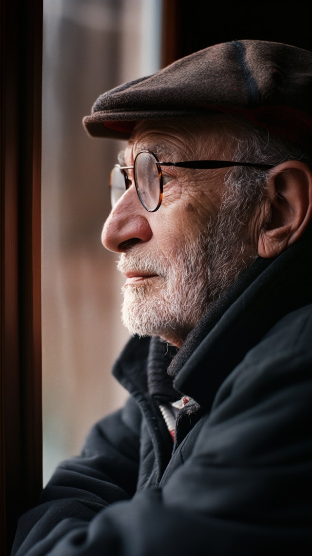 Elderly Man in Contemplation