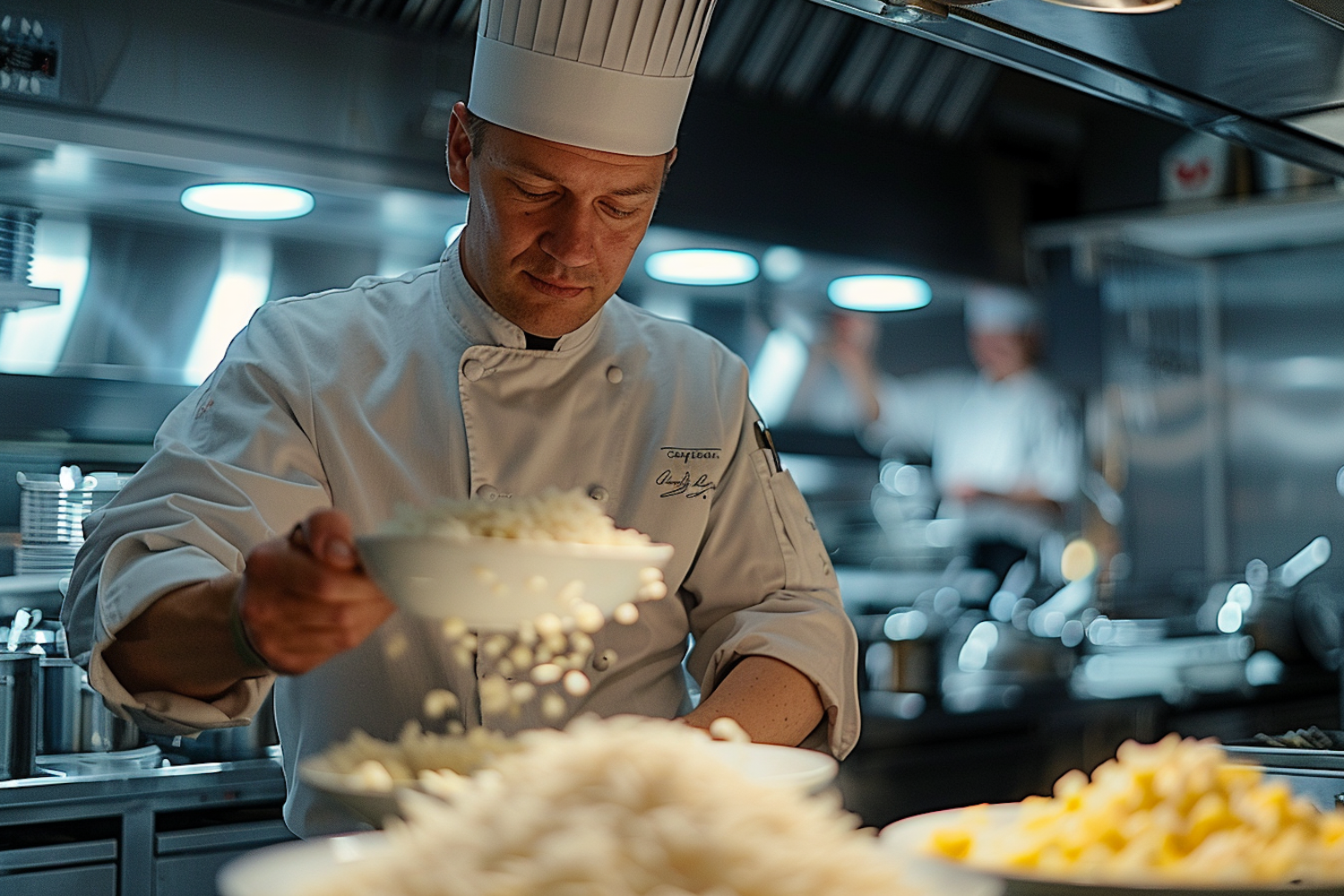 Focused Chef in Professional Kitchen