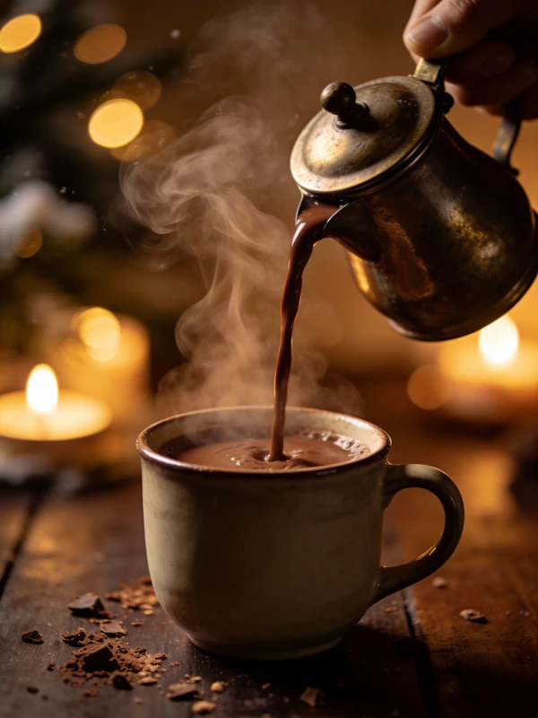 Cozy Hot Chocolate Scene