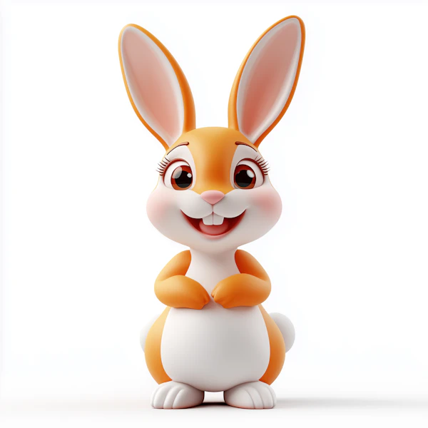 Cheerful Cartoon Bunny