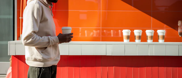 Casual Coffee Moment at Sunset
