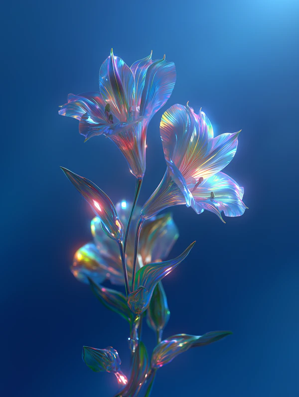 Iridescent Flower Art