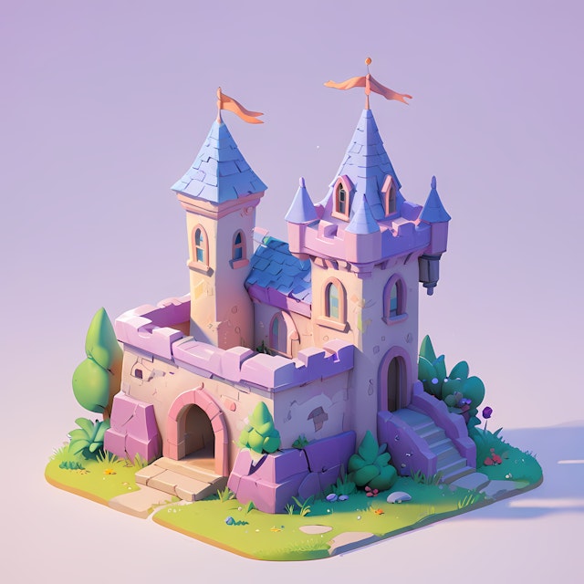 Whimsical Cartoon Castle