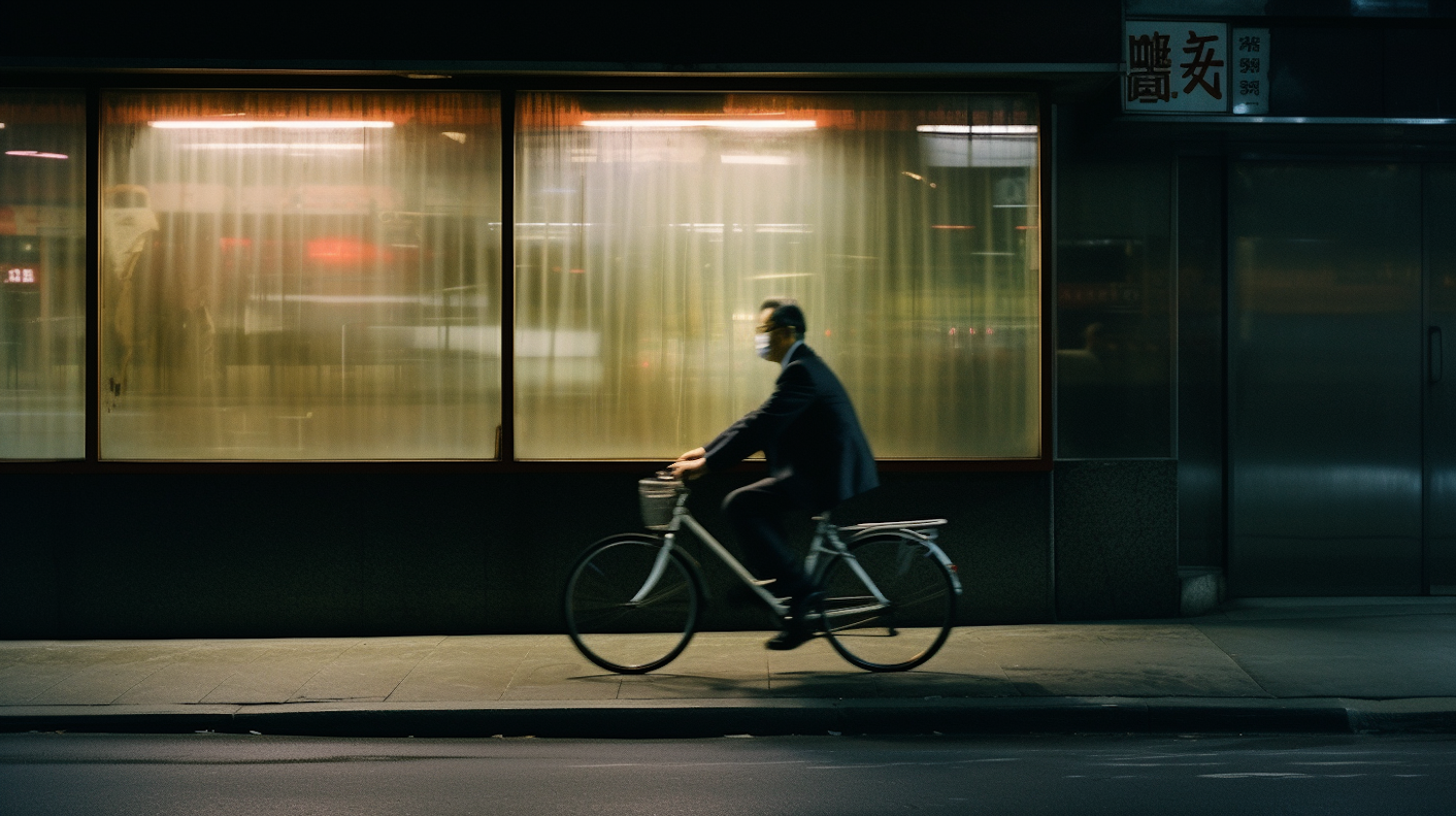 Midnight Commuter in the Quiet City