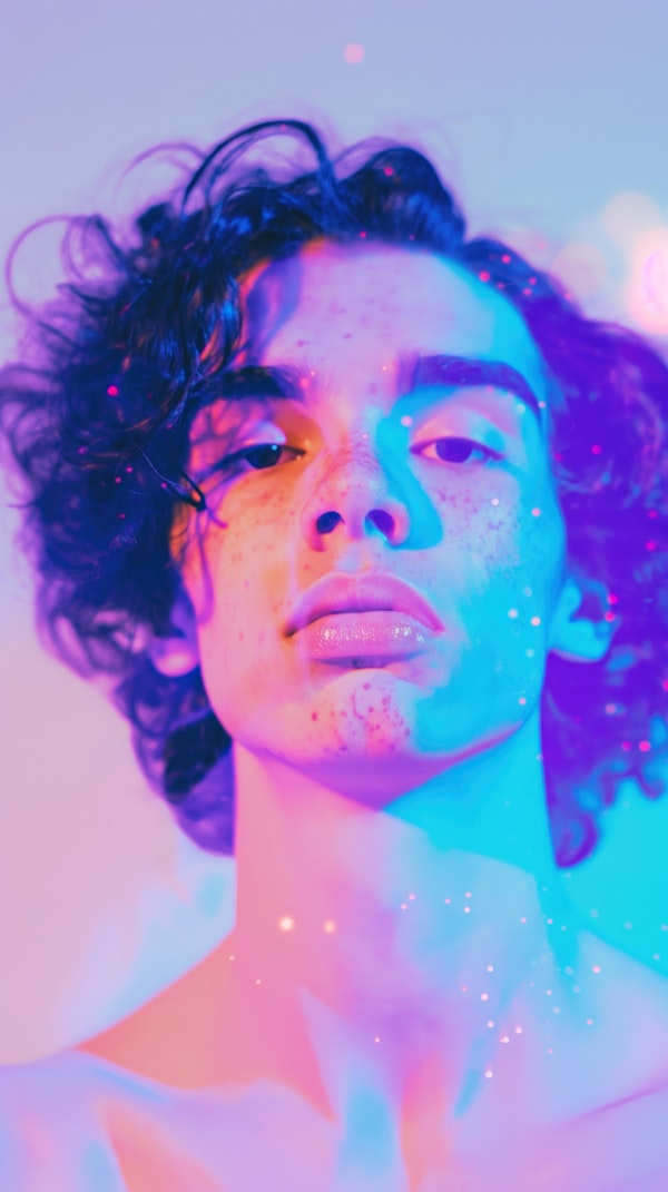 Ethereal Portrait in Vivid Colors