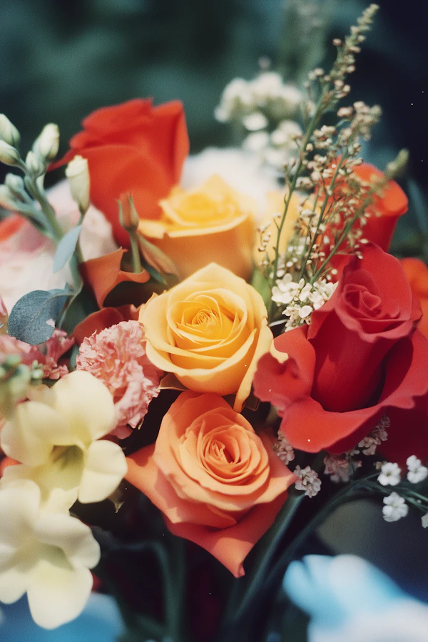Vibrant Bouquet of Roses