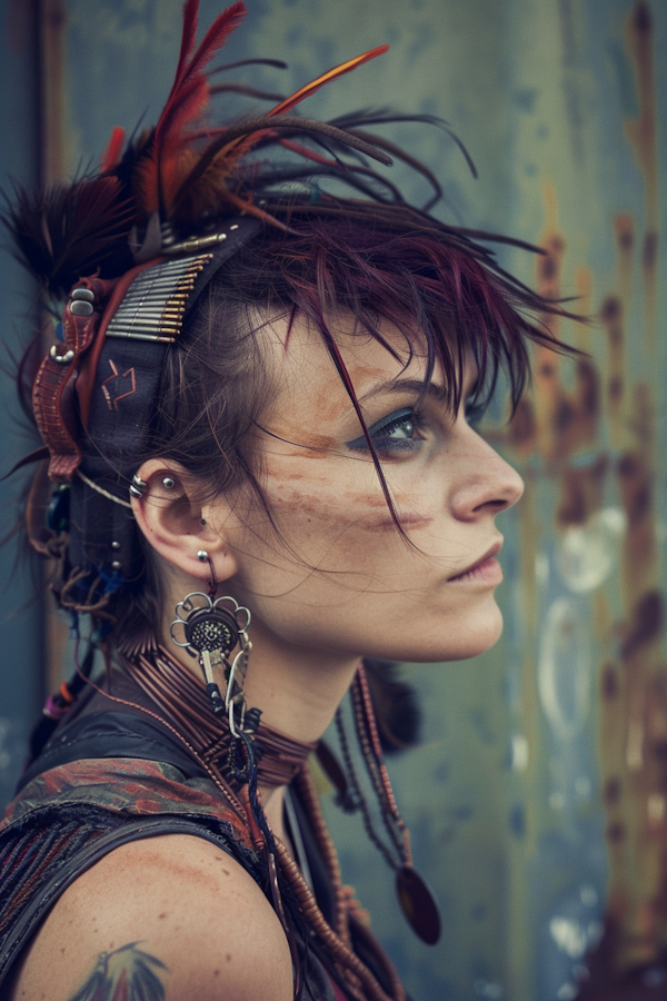 Eclectic and Artistic Woman Portrait