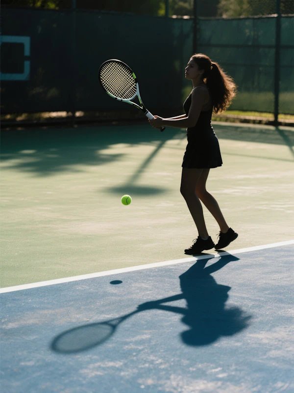 Tennis Player in Action
