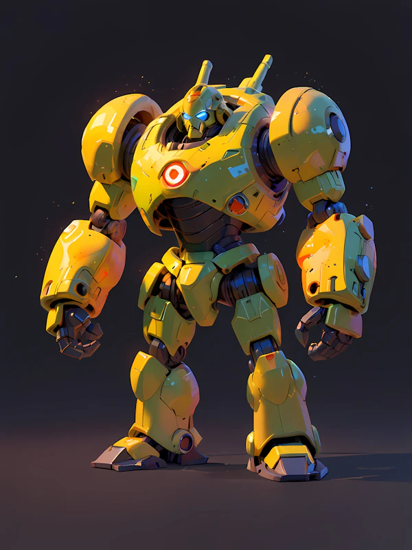 Yellow Armored Robot