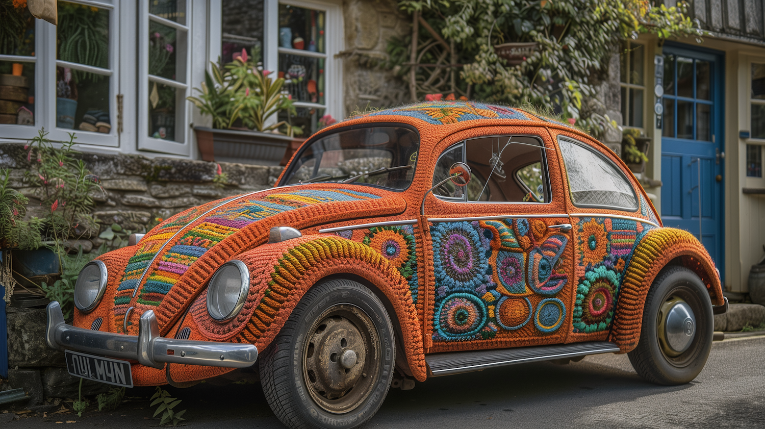 Crocheted Volkswagen Beetle