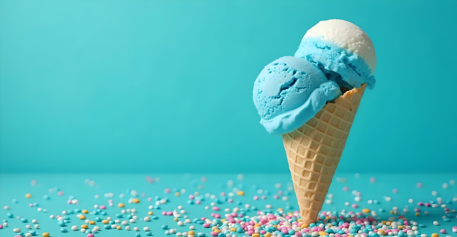 Vibrant Ice Cream Cone