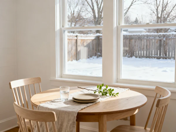 Cozy Winter Dining Area