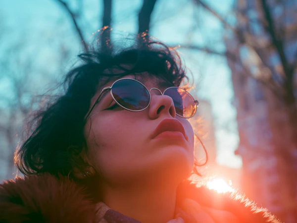 Serene Gaze at Sunset