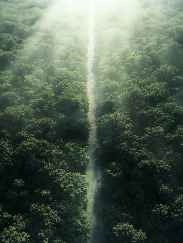 Misty Forest Path