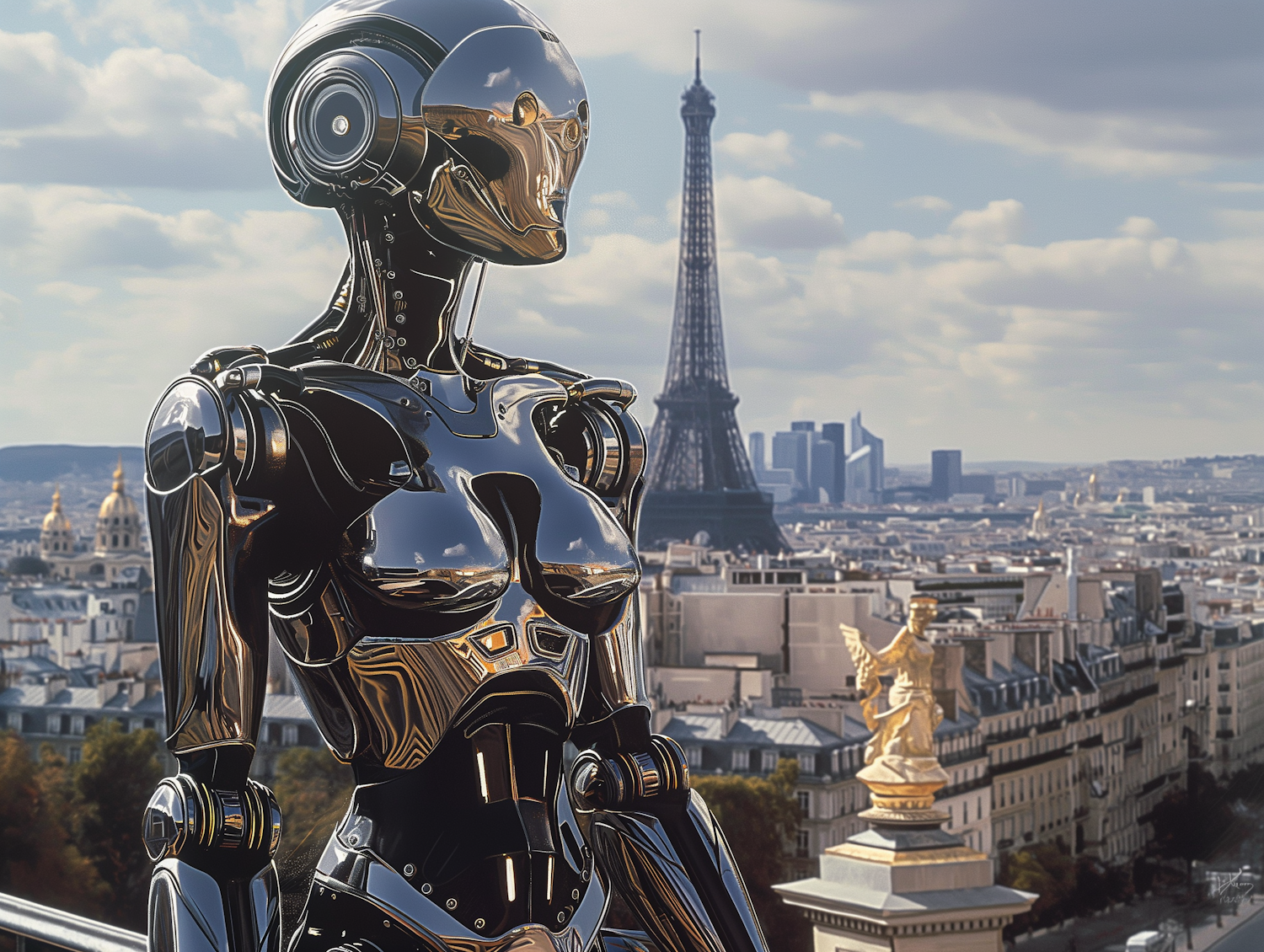 Contemplative Humanoid Robot in Paris