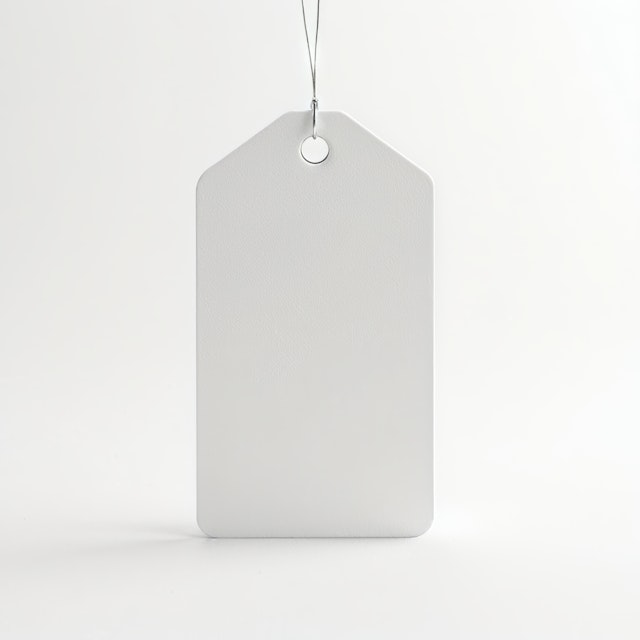 Minimalist White Tag