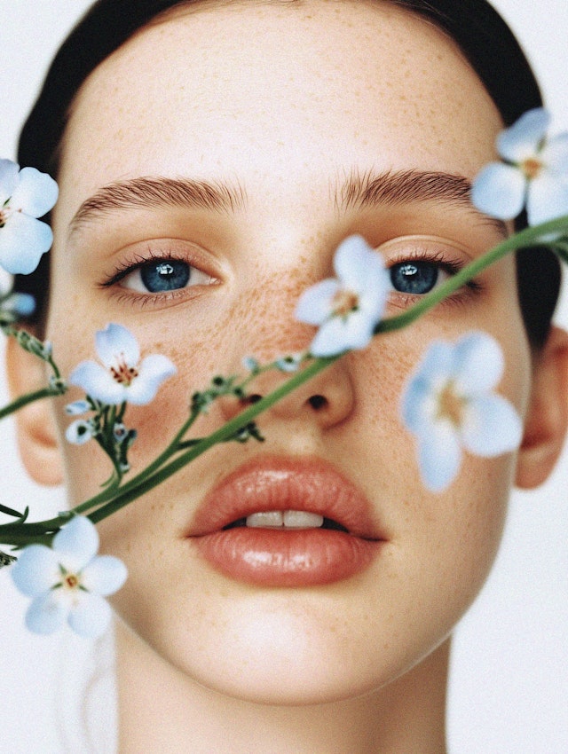 Serene Floral Portrait