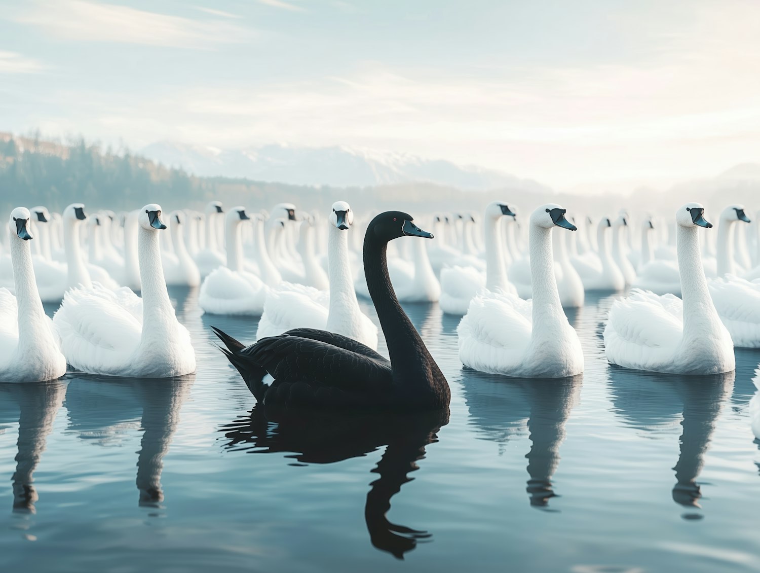 Black Swan Among White Swans