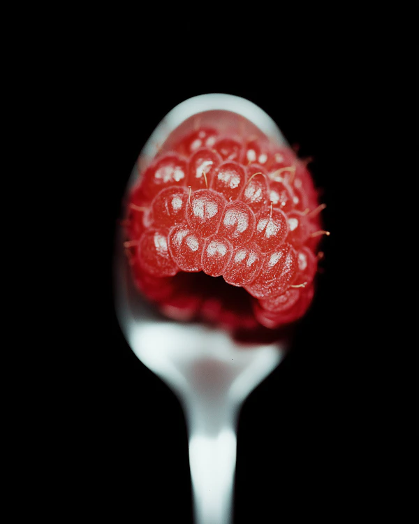 Raspberry On Spoon