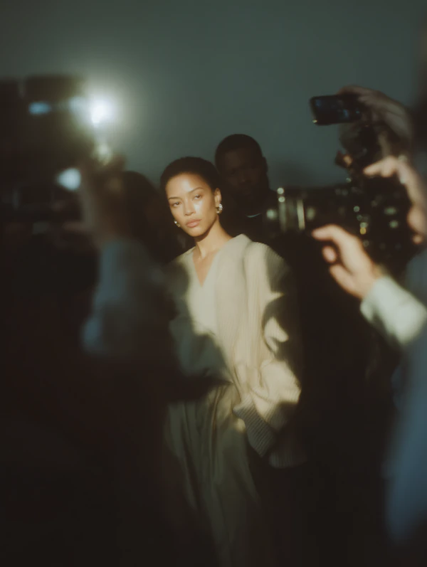 Elegant Woman in Spotlight