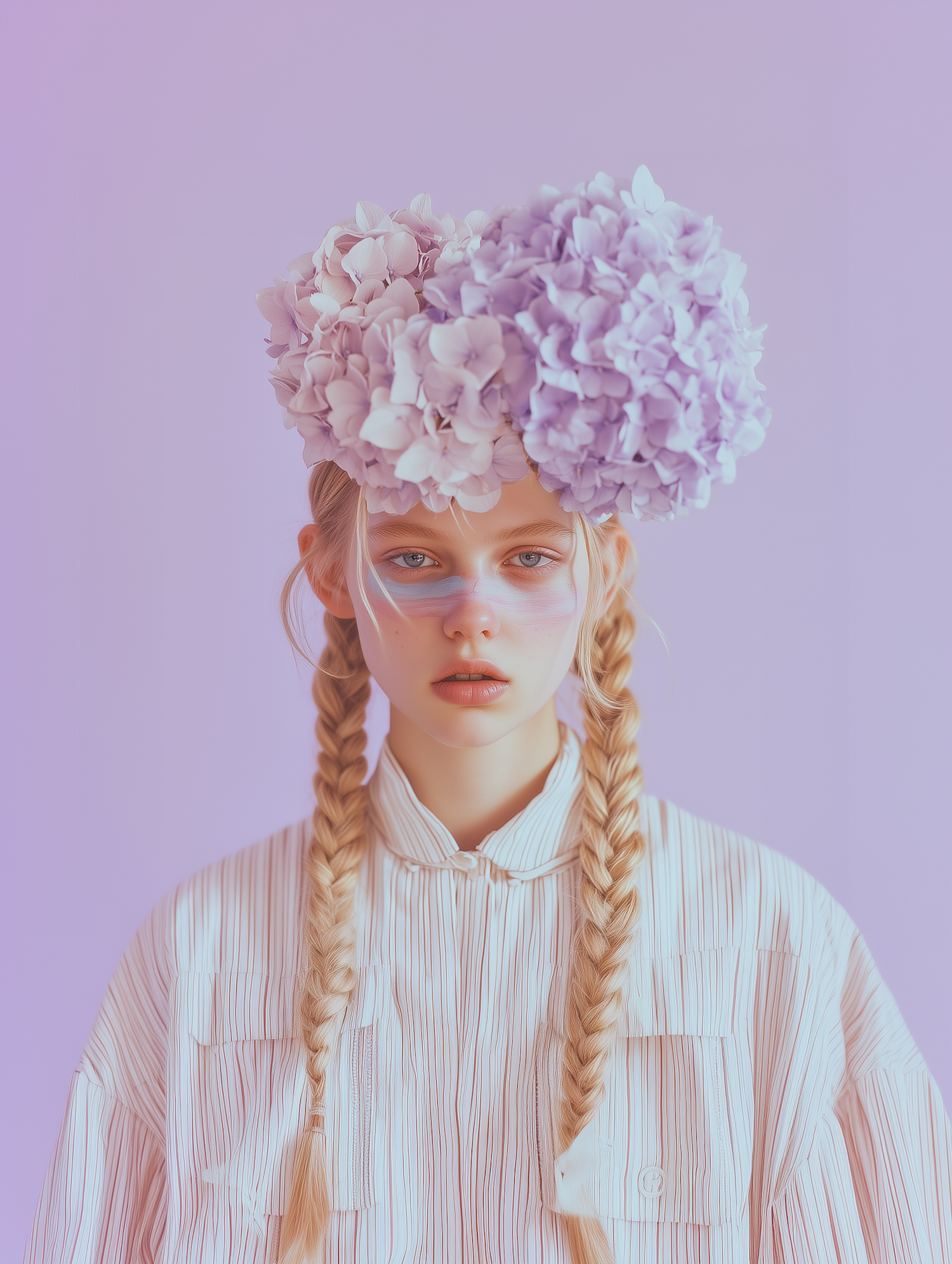 Floral Headpiece Fashion Portrait