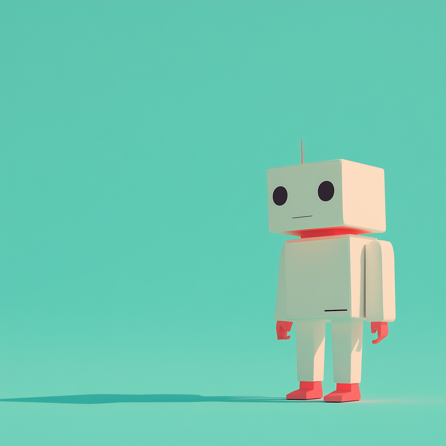 Minimalist Cartoon Robot