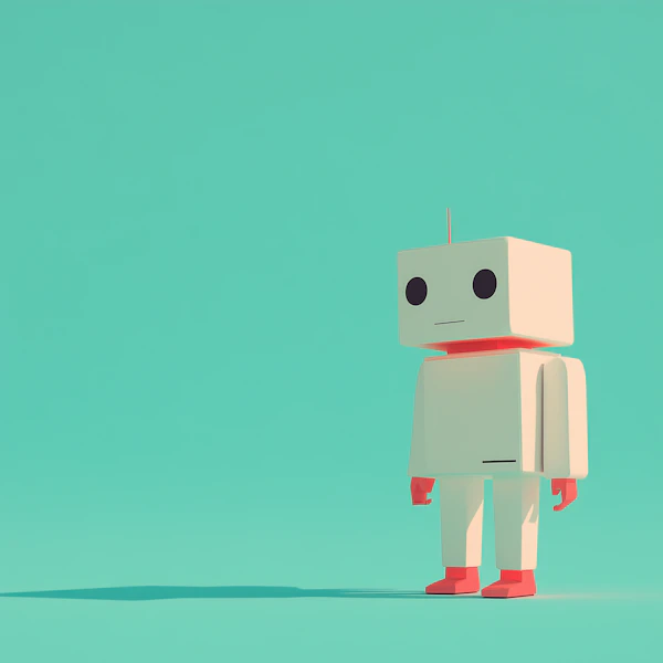 Minimalist Cartoon Robot