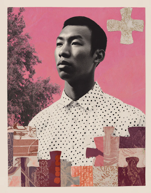 Portrait with Puzzle Motif